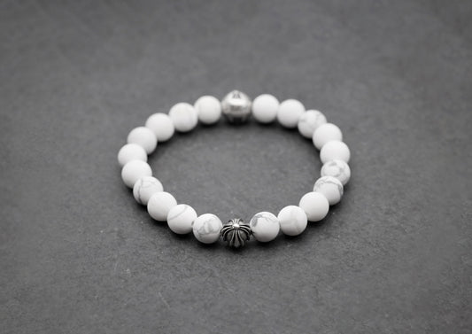 2 Bead Howlite Bracelet